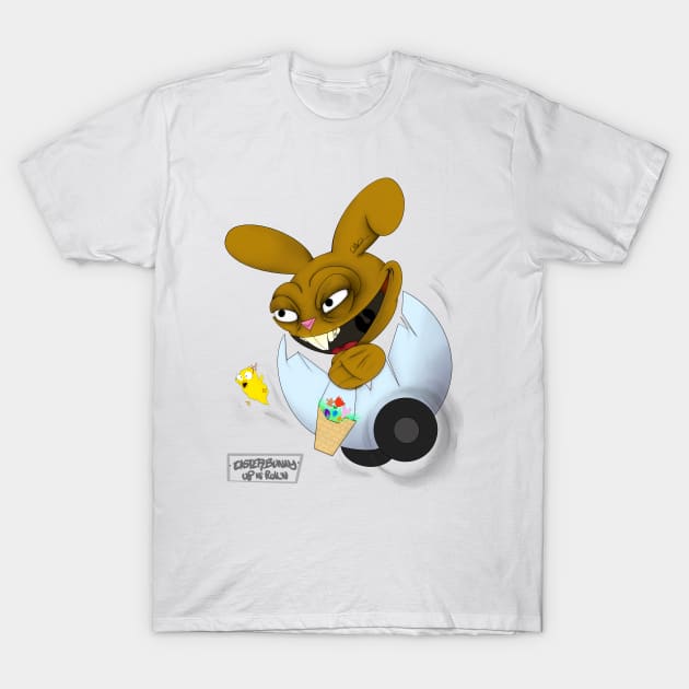 EASTER BUNNY UP N’ ROLL ‘N T-Shirt by Anewman00.DESIGNS